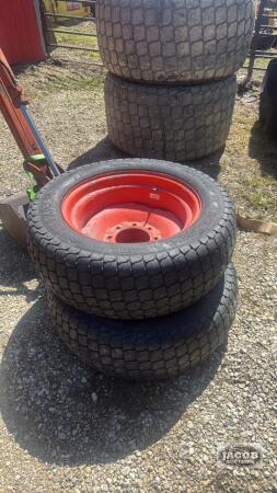 Pair of 305-521 tires on Kubota 8 bolt wheels