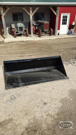 Unused 66inch skid steer quick tach bucket