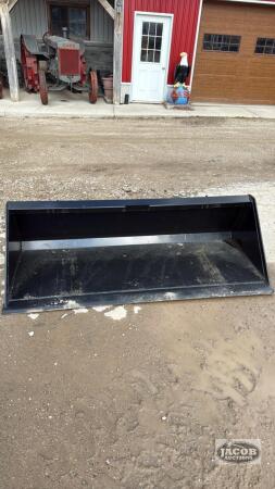 Unused 72inch skid steer quick tach bucket