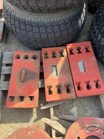 Case 70 series front weight x3