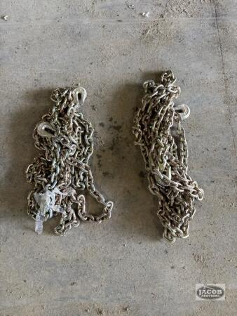 Pair of unused 20ft long 3/8 chains