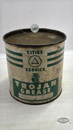 CITIES SERVICE 5LB TROJAN GREASE CAN