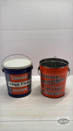 (2) 5LB SCHNEIDER TINS
