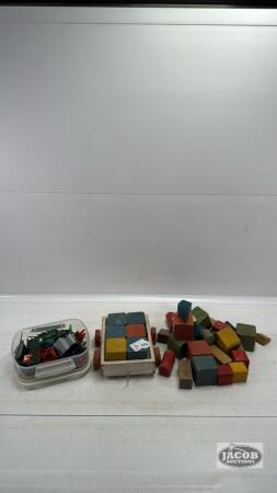WOODEN TRAIN WITH MULTIPLE WOODEN BLOCKS