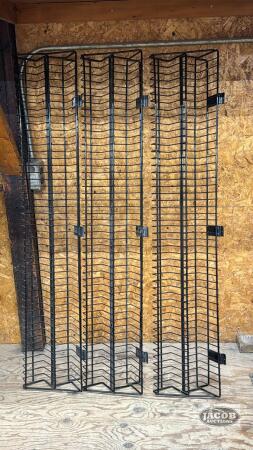(3) 2 TIERED WIRE WALL SHELVES