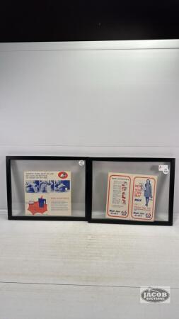 (2) FRAMED MAPLE LANE DAIRY PAMPHLETS