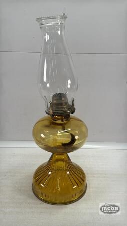 AMBER BASE COAL OIL LAMP