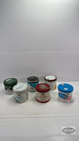 (6) TOBACCO TINS