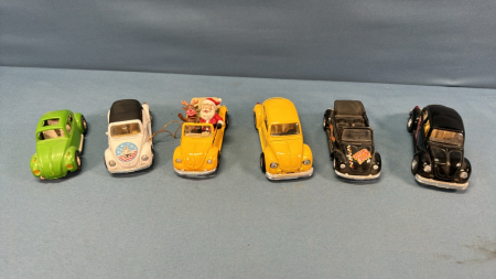 6 Volkswagen Vehicles -All Approx. 4in Long or 1/36 Scale