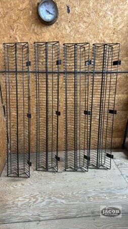 (4) 2 TIERED WIRE WALL SHELVES