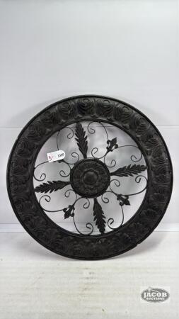 17.5IN METAL & PLASTER DECORATIVE WALL PIECE