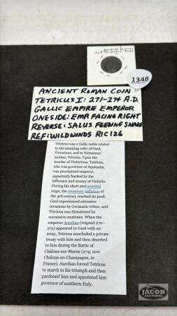 (1) ANCIENT ROMAN COIN TETRICUS I