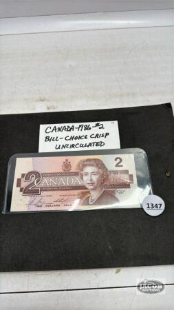 CANADA 1986 TWO DOLLAR BILL