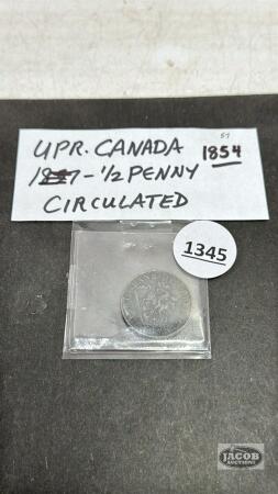 UPPER CANADA 1854 1/2 PENNY