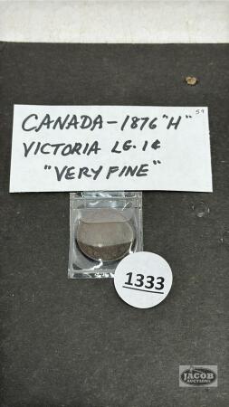 CANADA 1876 LG ONE CENT COIN