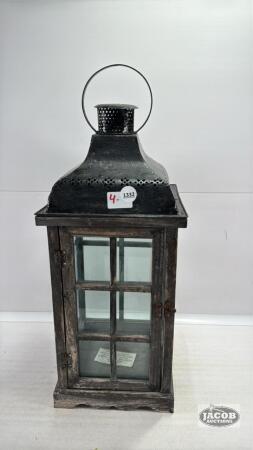 WOODEN & TIN DECORATIVE LANTERN CASE