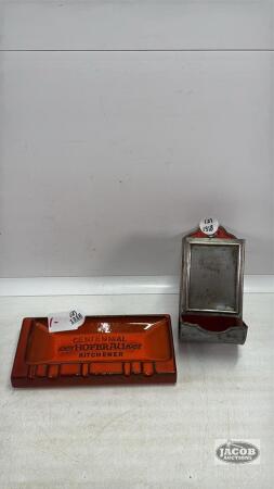 KITCHENER SOUVENIR ASH TRAY & MATCH HOLDER