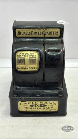 UNCLE SAM'S TOY CASH REGISTAR BANK