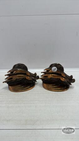 PAIR OF GREYHOUND METAL BOOKENDS