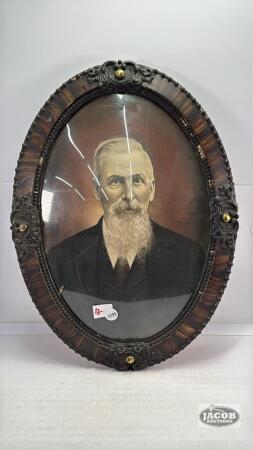 VINTAGE PORTRAIT OF A MAN IN ORNATE FRAME