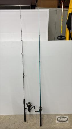 (2) FISHING RODS WITH REELS