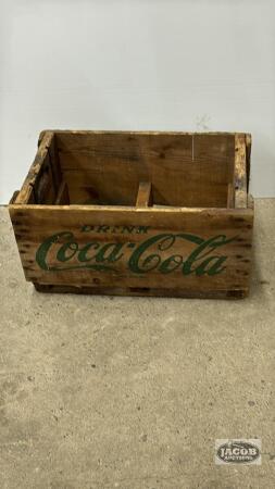 COCA COLA WOODEN CRATE WITH DIVIDERS