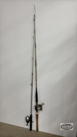 (2) FISHING POLES WITH REELS