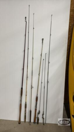(6) FISHING POLES - NO REELS
