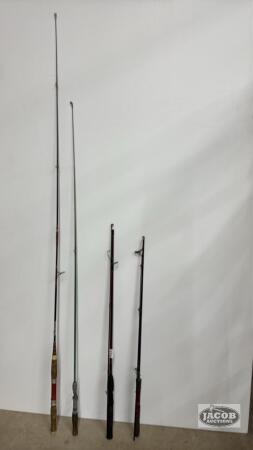 (4) FISHING POLES - NO REELS