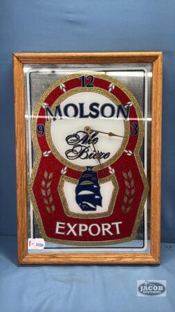 MOLSON EXPORT WALL CLOCK WITH FRAME