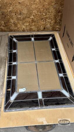 (2) LEAD STAINED GLASS