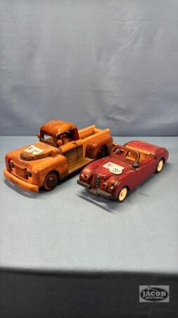 (2) WOODEN VEHICLES