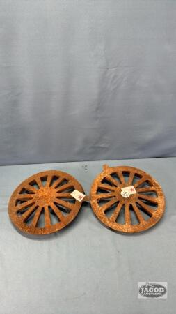 (2) 8.5IN CAST CRATES STAMPED CNR M