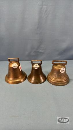 (3) BRASS SLEIGH BELLS