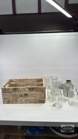 ASSORTED LOT IN A BIRCH FINISHED CRATE