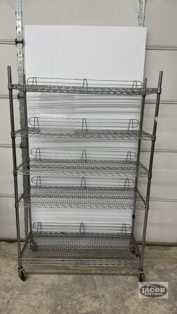 ROLLING 5 SHELF METAL STAND