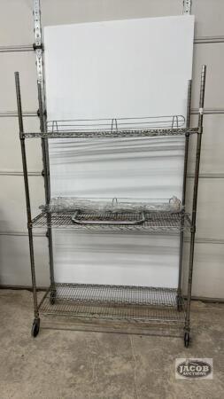 ROLLING 3 SHELF METAL STAND
