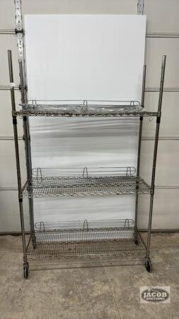 ROLLING 3 SHELF METAL STAND