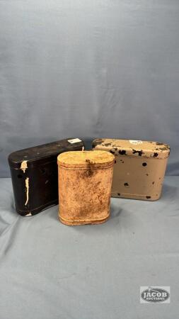 (3) TELEPHONE METAL BATTERY BOXES