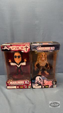 (2) ROCK HEADLINERS XL FIGURINES