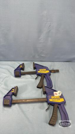 (2) IRWIN QUICK GRIP GEAR CLAMPS