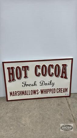 REPRO TIN HOT COCOA SIGN