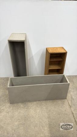 (3) WOODEN PLYWOOD BOXES