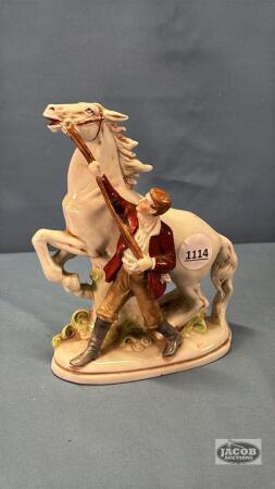 GERMAN 7IN TALL HORSE FIGURINE