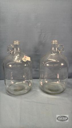 (2) 1 GALLON CLEAR GLASS JUGS