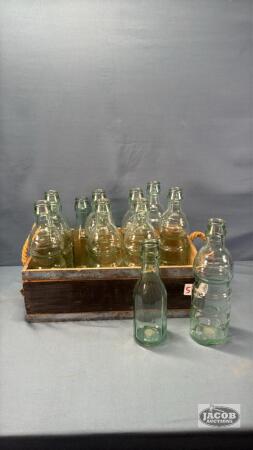WOODEN CRATE WITH (12) BOTTLES