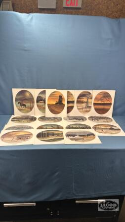 (17) 9.5IN X 7.5IN DARCY SHAVER PRINTS