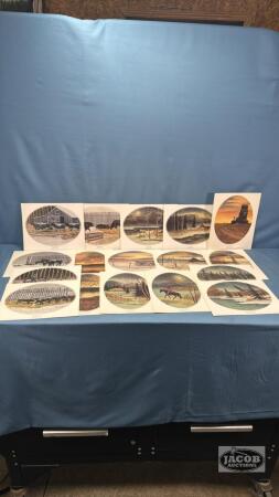 (17) 9.5IN X 7.5IN DARCY SHAVER PRINTS