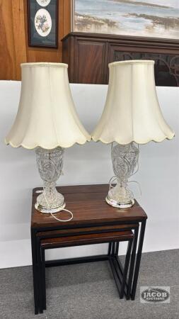 PAIR OF PINWHEEL TABLE LAMPS