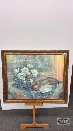 FRAMED FLORAL ON CANVAS